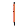 Plastic ballpoint pen with metal clip