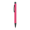 Plastic ballpoint pen with metal clip
