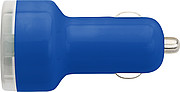 Plastic car power adapter with two USB ports
