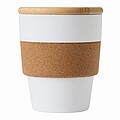 Plastic coffee cup with lid, 350ml,white