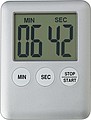 Plastic digital kitchen timer. Silver