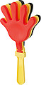 Plastic hand clapperBlack/yellow/red