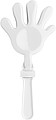 Plastic hand clapperWhite