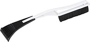 Plastic ice scraper with brush
