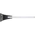 Plastic ice scraper with brush