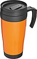 Plastic thermal travel mug – 0.4 l, orange