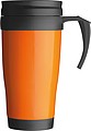 Plastic thermal travel mug – 0.4 l, orange