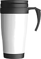 Plastic thermal travel mug – 0.4 l, white