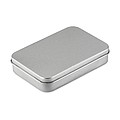 Playing cards in tin box, matt silver