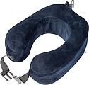 Plush neck pillow with closure band