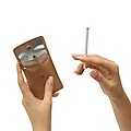 Pocket ashtray, brown