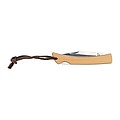 Pocket knife with bamboo bowls and hanging loop