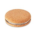 Pocket mirror with cork cover