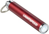 Pocket-sized LED flashlight with key ring.