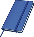 Pocketbook with bookmark and elastic strap, blue