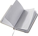 Pocketbook with bookmark and elastic strap, white