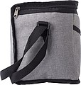 Polycanvas (600D) cooler bag with PEVA interior lining.