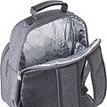 Polycanvas (600D) picnic cooler backpack with aluminium foil lining.