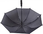 Polyester (170T) automatic umbrella with eight panels. Metal and fibreglass frame and EVA handle.