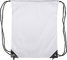 Polyester (210D) drawstring backpack, white