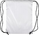 Polyester (210D) drawstring backpack, white