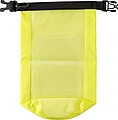 Polyester (210T) watertight bag with PVC phone pouch and plastic closure.
