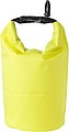 Polyester (210T) watertight bag with PVC phone pouch and plastic closure.