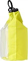 Polyester (210T) watertight bag with PVC phone pouch and plastic closure.
