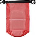 Polyester (210T) watertight bag with PVC phone pouch and plastic closure.