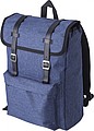 Polyester (300D + 210D) backpack with zippered front pocket.