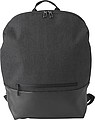 Polyester (600D + 300D) backpack with zippered front pocket and adjustable shoulder straps.
