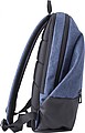 Polyester (600D + 300D) backpack with zippered front pocket and adjustable shoulder straps.