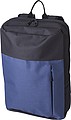 Polyester (600D) backpack with zippered front pocket. Adjustable and padded shoulder straps.