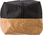 Polyester and cork toilet bag