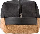 Polyester and cork toilet bag