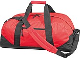 Polyester sports or travel bag, red