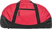 Polyester sports or travel bag, red