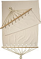 Polyster canvas hammock with wooden rims