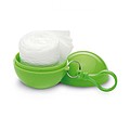Poncho in round container, lime