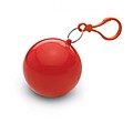 Poncho in round container, red