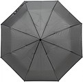 Pongee (180T) automatic, foldable umbrella with eight panels.