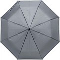Pongee (180T) automatic, foldable umbrella with eight panels.