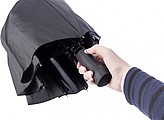 Pongee (190T) automatic, foldable umbrella with eight panels. Opens and closes automatically.
