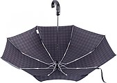 Pongee (190T) automatic, foldable umbrella with eight panels.