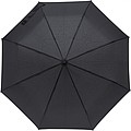 Pongee (190T) automatic open and close, foldable umbrella with eight panels.