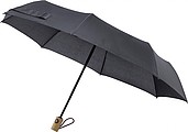 Pongee (190T) automatic open and close, foldable umbrella with eight panels.