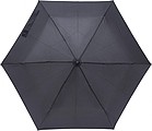 Pongee (190T) foldable umbrella with six panels.