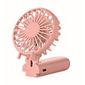 Portable foldable fan, baby pink