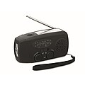Portable radio with LED torch, black