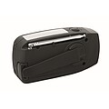 Portable radio with LED torch, black